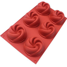 Load image into Gallery viewer, 6 Flower Silicone Cake Mold Handmake DIY Bread Mould Silicone Moulds For Cake Mooncake Mold Cake Tools