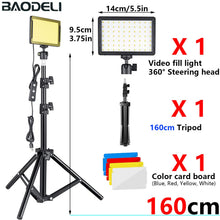 Load image into Gallery viewer, 6"LED Video Light Panel 5600k Photography Lighting Photo Studio Lamp Kit For Shoot Live Streaming Youbube With Tripod RGB Filter