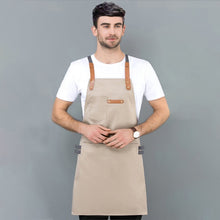 Load image into Gallery viewer, Long Apron Denim Restaurant Hotel Waist Chef Apron Bar Pub Kitchen Waiter Waitress Cook Apron Universal Cooking Hat Caps 56-58cm
