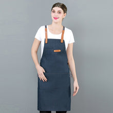 Load image into Gallery viewer, Long Apron Denim Restaurant Hotel Waist Chef Apron Bar Pub Kitchen Waiter Waitress Cook Apron Universal Cooking Hat Caps 56-58cm