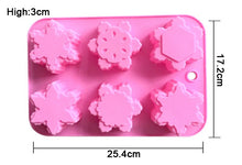 Load image into Gallery viewer, 6 Flower Silicone Cake Mold Handmake DIY Bread Mould Silicone Moulds For Cake Mooncake Mold Cake Tools