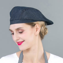 Load image into Gallery viewer, Long Apron Denim Restaurant Hotel Waist Chef Apron Bar Pub Kitchen Waiter Waitress Cook Apron Universal Cooking Hat Caps 56-58cm