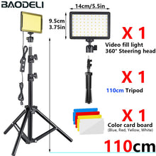 Load image into Gallery viewer, 6"LED Video Light Panel 5600k Photography Lighting Photo Studio Lamp Kit For Shoot Live Streaming Youbube With Tripod RGB Filter