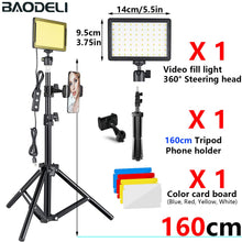 Load image into Gallery viewer, 6"LED Video Light Panel 5600k Photography Lighting Photo Studio Lamp Kit For Shoot Live Streaming Youbube With Tripod RGB Filter