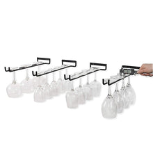 Load image into Gallery viewer, 1/2/4PC Metal Holder Rack Useful 30cm Wine Rack Glass Holder Hanging Bar Shelf Kitchen/Restaurant Wine Glass Storage Bottle Hold