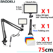 Load image into Gallery viewer, 6"LED Video Light Panel 5600k Photography Lighting Photo Studio Lamp Kit For Shoot Live Streaming Youbube With Tripod RGB Filter