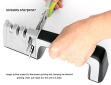 Load image into Gallery viewer, XITUO Kitchen Knife Sharpener 4 Stages 4 in 1 Diamond Coated& Fine Ceramic Rod Knife Shears and Scissors Sharpening System Tools