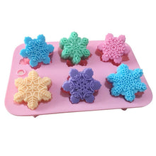 Load image into Gallery viewer, 6 Flower Silicone Cake Mold Handmake DIY Bread Mould Silicone Moulds For Cake Mooncake Mold Cake Tools