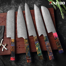 Load image into Gallery viewer, XITUO Kitchen Chef Knife 67 Layers Damascus Steel Kitchen knives Super sharp Japanese Santoku Knife Octagonal Stable Wood Handle