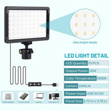 Load image into Gallery viewer, 6"LED Video Light Panel 5600k Photography Lighting Photo Studio Lamp Kit For Shoot Live Streaming Youbube With Tripod RGB Filter