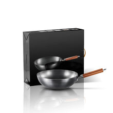 Load image into Gallery viewer, Chinese Traditional Handmade Iron Wok Non-stick Pan Non-coating Gas and Induction Cooker Cookware Kitchen pot pans