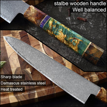 Load image into Gallery viewer, XITUO Kitchen Chef Knife 67 Layers Damascus Steel Kitchen knives Super sharp Japanese Santoku Knife Octagonal Stable Wood Handle