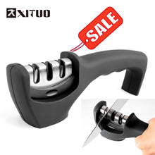 Load image into Gallery viewer, XITUO Kitchen Knife Sharpener 4 Stages 4 in 1 Diamond Coated& Fine Ceramic Rod Knife Shears and Scissors Sharpening System Tools