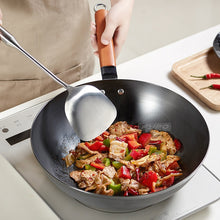 Load image into Gallery viewer, Chinese Traditional Handmade Iron Wok Non-stick Pan Non-coating Gas and Induction Cooker Cookware Kitchen pot pans