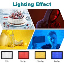 Load image into Gallery viewer, 6"LED Video Light Panel 5600k Photography Lighting Photo Studio Lamp Kit For Shoot Live Streaming Youbube With Tripod RGB Filter