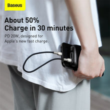 Load image into Gallery viewer, Baseus PD 20W USB Type C Cable for iPhone 12 11 Pro Max X Xr Xs 18W Fast Charging Charger USBC Cable for iPad Type-C Data Cord