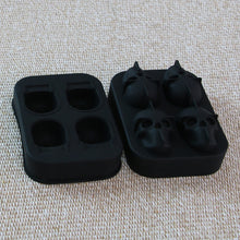 Load image into Gallery viewer, 4 grid head silicone ice cube mold popsicle sticks ice cream candy stick silicone mold personality 3D stereo silicone ice tray