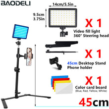 Load image into Gallery viewer, 6"LED Video Light Panel 5600k Photography Lighting Photo Studio Lamp Kit For Shoot Live Streaming Youbube With Tripod RGB Filter