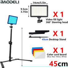 Load image into Gallery viewer, 6"LED Video Light Panel 5600k Photography Lighting Photo Studio Lamp Kit For Shoot Live Streaming Youbube With Tripod RGB Filter
