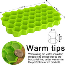 Load image into Gallery viewer, 37 Cavity Honeycomb Ice Cube Trays Reusable Silicone Ice Cube Mold BPA Free Ice Maker with Removable Lids
