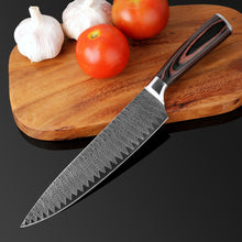 Load image into Gallery viewer, XITUO 8" Professional Chef Knife Japanese Stainless Steel Santoku Kitchen Damascus Laser pattern Vegetable slice meat cleaver CN