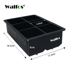 Load image into Gallery viewer, WALFOS Large Size 6 Cell Ice Ball Mold Silicone Ice Cube Trays Whiskey Ice Ball Maker 6 Silicone Molds Maker For Party Bar