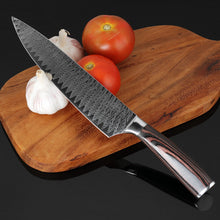 Load image into Gallery viewer, XITUO 8" Professional Chef Knife Japanese Stainless Steel Santoku Kitchen Damascus Laser pattern Vegetable slice meat cleaver CN