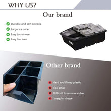 Load image into Gallery viewer, WALFOS Large Size 6 Cell Ice Ball Mold Silicone Ice Cube Trays Whiskey Ice Ball Maker 6 Silicone Molds Maker For Party Bar