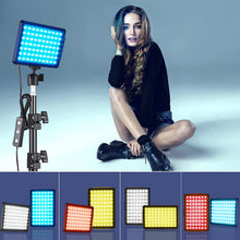 Load image into Gallery viewer, 6"LED Video Light Panel 5600k Photography Lighting Photo Studio Lamp Kit For Shoot Live Streaming Youbube With Tripod RGB Filter