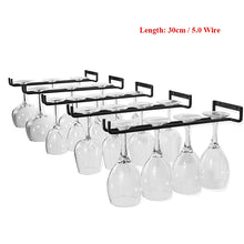 Load image into Gallery viewer, 1/2/4PC Metal Holder Rack Useful 30cm Wine Rack Glass Holder Hanging Bar Shelf Kitchen/Restaurant Wine Glass Storage Bottle Hold