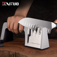 Load image into Gallery viewer, XITUO Kitchen Knife Sharpener 4 Stages 4 in 1 Diamond Coated& Fine Ceramic Rod Knife Shears and Scissors Sharpening System Tools