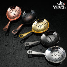 Load image into Gallery viewer, Julep Bar Cocktail Strainer 304 Stainless Steel Copper Plated Gold Plated Black Bar Tool