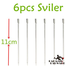 Load image into Gallery viewer, 6pcs 10.7cm-11cm Fruit Cocktail Pick Stick Stainless Steel Bar Tools Drink Stirring Sticks Martini Picks Party Wedding 3 colors
