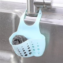 Load image into Gallery viewer, Sink Shelf Soap Sponge Drain Rack Silicone Storage Basket Bag Faucet Holder Adjustable Bathroom Holder Sink Kitchen Accessorie