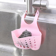 Load image into Gallery viewer, Sink Shelf Soap Sponge Drain Rack Silicone Storage Basket Bag Faucet Holder Adjustable Bathroom Holder Sink Kitchen Accessorie