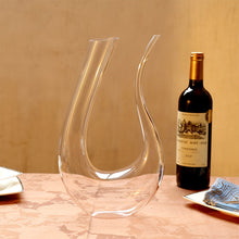 Load image into Gallery viewer, 1100ml Crystal U-shaped Multiple Styles Wine Decanter Gift Box Harp Swan Decanter Creative Wine Separator Bar Supplies