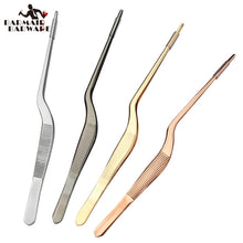 Load image into Gallery viewer, 14/16/20/23/26/30cm Kitchen Cooking Medical Tweezers Stainless Steel Kitchen Seafood & bar Tweezer Food Tongs Tool Bar Accessory
