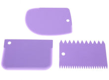 Load image into Gallery viewer, 3 Pcs Baking Pastry Cream Scraper Teeth Edge DIY Scraper Cake Decorating Fondant Pastry Cutters Baking Spatulas Cake Tools