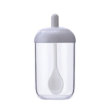 Load image into Gallery viewer, Stainless Steel Glass Seasoning Bottle Salt Storage Box Spice Jar with Spoon Kitchen Supplies For Salt Sugar Pepper Powder