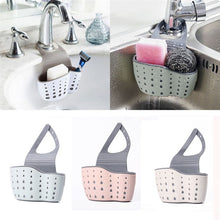 Load image into Gallery viewer, Sink Shelf Soap Sponge Drain Rack Silicone Storage Basket Bag Faucet Holder Adjustable Bathroom Holder Sink Kitchen Accessorie