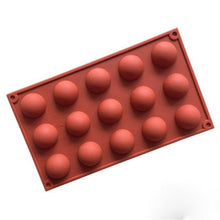 Load image into Gallery viewer, 3d Hemispherical Silicone Mold 6/15/24 Hole Food Grade Baking Mold