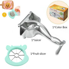 Load image into Gallery viewer, Manual Juice Squeezer Aluminum Alloy Hand Pressure Juicer Pomegranate Orange Lemon Sugar Cane Juice Kitchen Fruit Tool