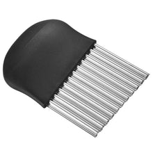 Load image into Gallery viewer, Stainless Steel Potato Chip Slicer Dough Vegetable Fruit Crinkle Wavy Slicer Knife Potato Cutter Chopper French Fry Maker Tools