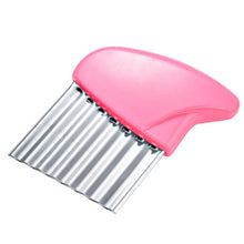 Load image into Gallery viewer, Stainless Steel Potato Chip Slicer Dough Vegetable Fruit Crinkle Wavy Slicer Knife Potato Cutter Chopper French Fry Maker Tools