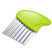 Load image into Gallery viewer, Stainless Steel Potato Chip Slicer Dough Vegetable Fruit Crinkle Wavy Slicer Knife Potato Cutter Chopper French Fry Maker Tools