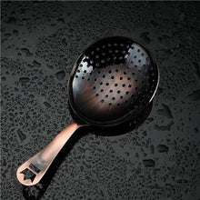 Load image into Gallery viewer, Julep Bar Cocktail Strainer 304 Stainless Steel Copper Plated Gold Plated Black Bar Tool