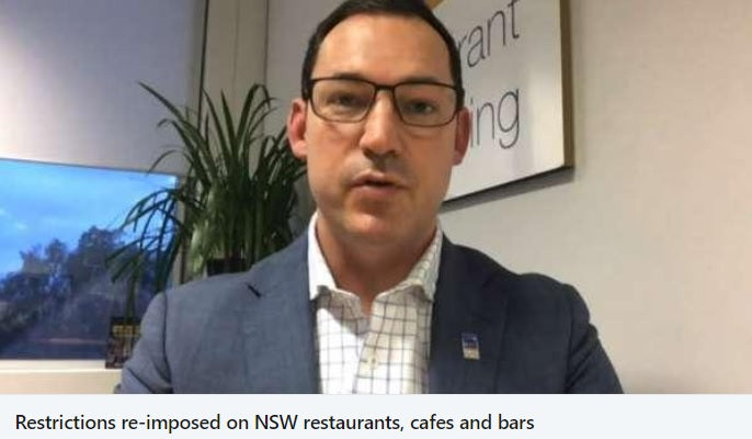 Wes Lambert on ABC News -Restrictions re-imposed on NSW restaurants, cafes & bars