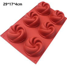 Load image into Gallery viewer, 6 Flower Silicone Cake Mold Handmake DIY Bread Mould Silicone Moulds For Cake Mooncake Mold Cake Tools
