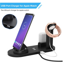 Load image into Gallery viewer, 3 in 1 Wireless Charger Dock Station Micro USB Type C Stand Fast Charging For iPhone Apple Watch Charger
