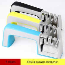 Load image into Gallery viewer, XITUO Kitchen Knife Sharpener 4 Stages 4 in 1 Diamond Coated&amp; Fine Ceramic Rod Knife Shears and Scissors Sharpening System Tools
